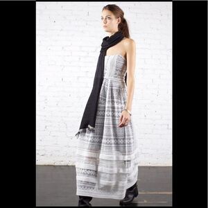 MARISSA WEBB WHITE LACE 'VANESSA' MIDI DRESS XS